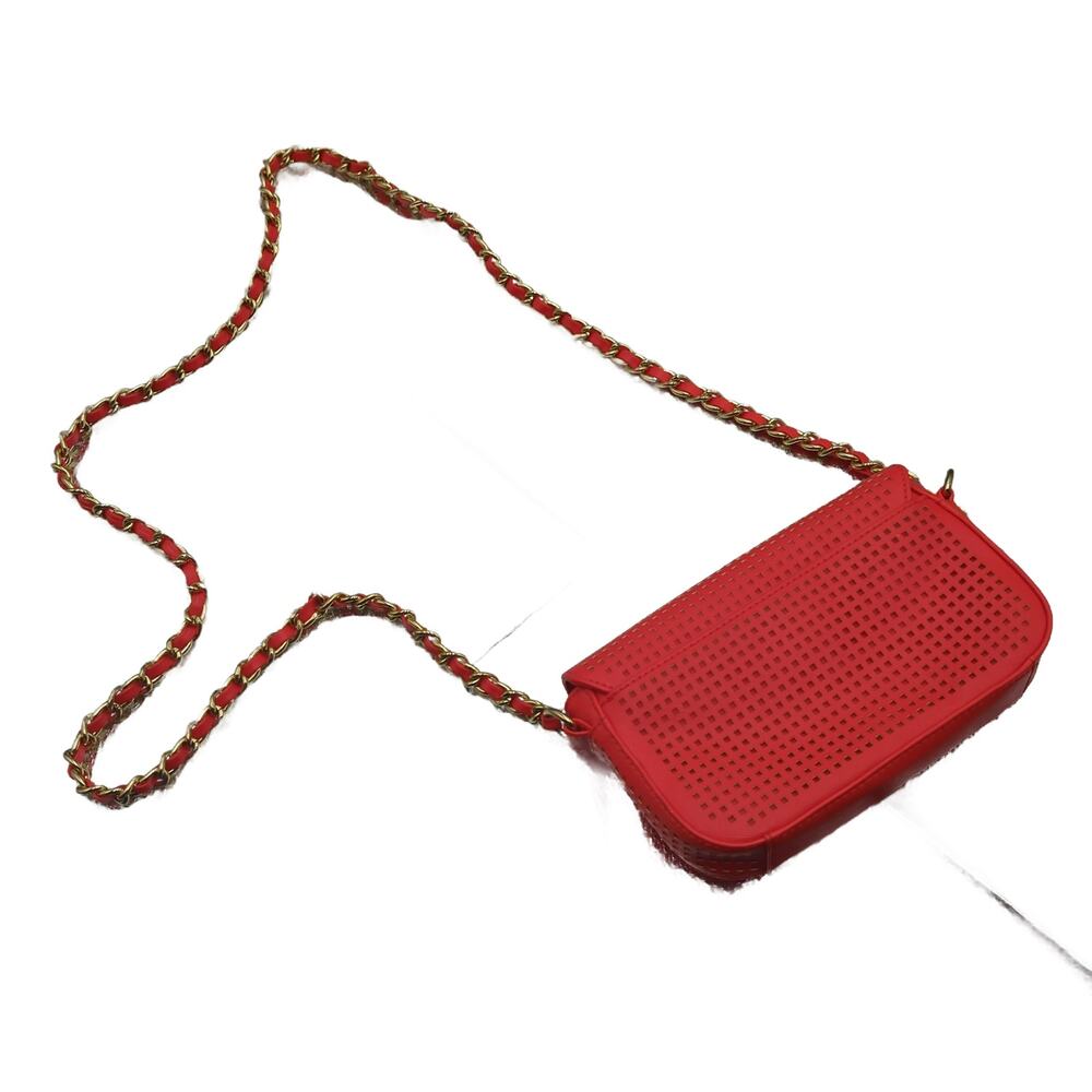 Banana Republic One Size Red Chain Crossbody Bag - Picture 2 of 4